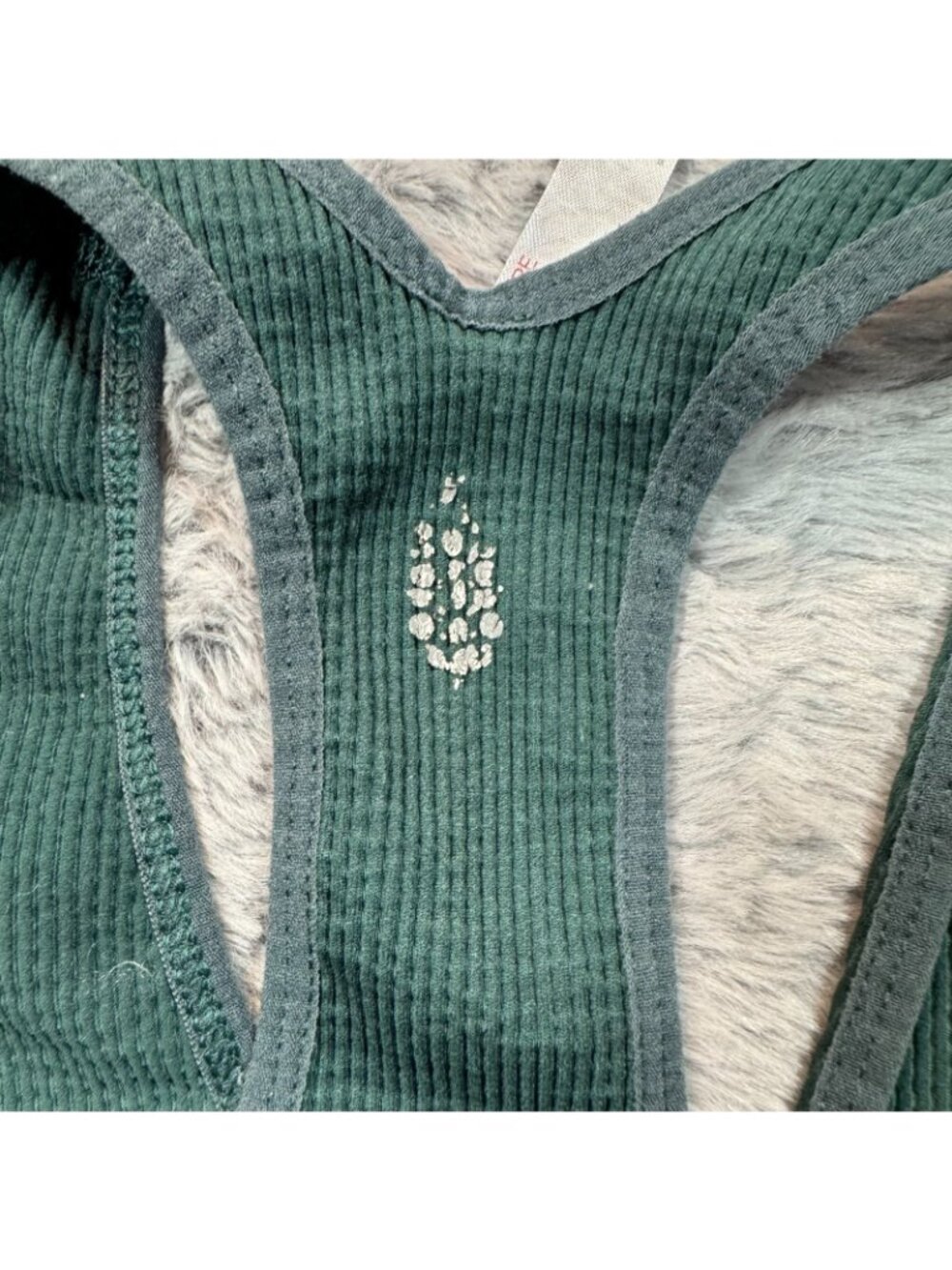 Free People Forest Green Ribbed Racerback Tank - Picture 7 of 11